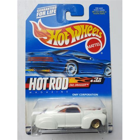 Jual Hot Wheels Hotwheels Tail Dragger Putih Hot Rod Magazine Base Besi Sip Kota Magelang