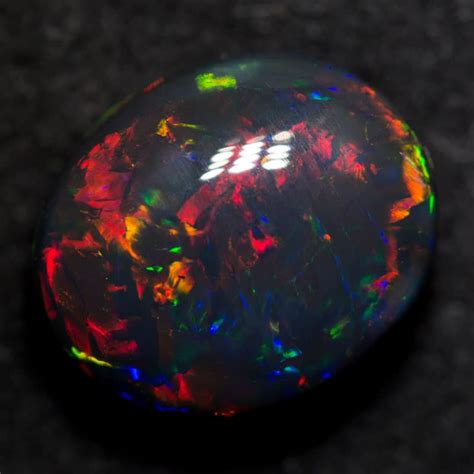 4.91 ct gem black opal 12x10x6.5mm - Black Opal Direct