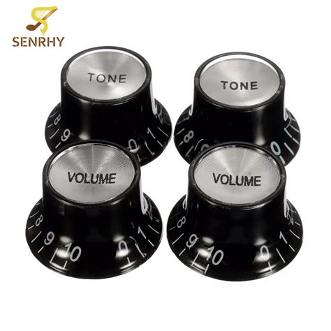 4pcslot Guitar Knob Sets Kit Guitar Rotary Knobs 2 Volumes And 2 Tones