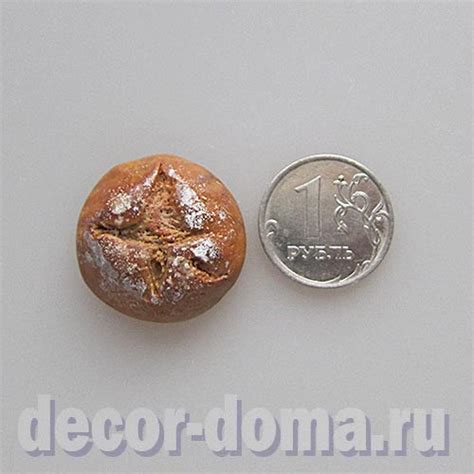 Хлеб, черный, круглый, 2,5 см, еда, кукольная, миниатюрная, ручная ...