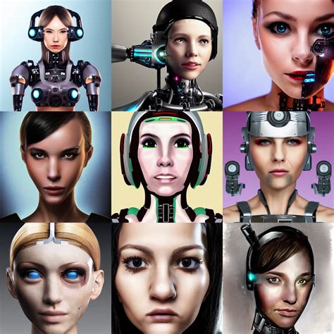 Portrait Of A Cute Female Cyborg Stable Diffusion Openart