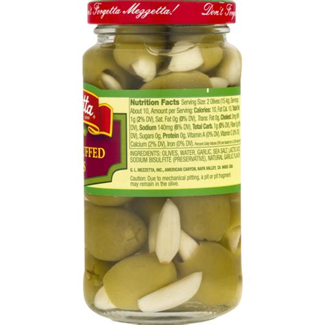 Mezzetta Garlic Stuffed Olives 6 Oz Instacart