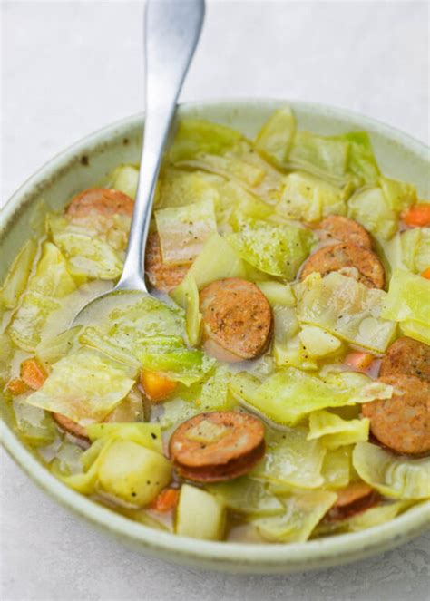 Cabbage Sausage Soup Recipe Life Made Simple Bakes