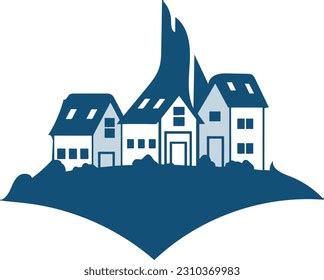 blue real estate logo vector stock vector royalty