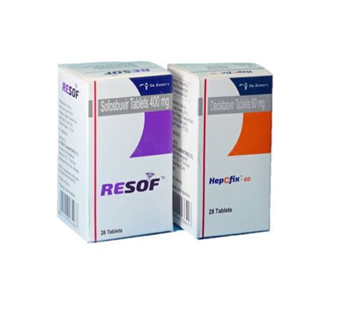 🥇 Resof + Hepcfix - софосбувир (400 мг) + даклатасвир (60 мг)