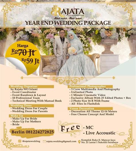 Rekomendasi Penyedia Paket Wedding Surabaya Terbaik