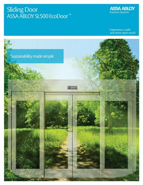 Assa Abloy Sl500 Ecodoor Product Brochure By Assaabloyentrancesystems Issuu