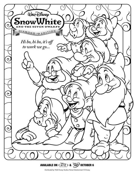 Snow White And The Seven Dwarfs Activity Sheets Snow White Coloring Pages Coloring Pages