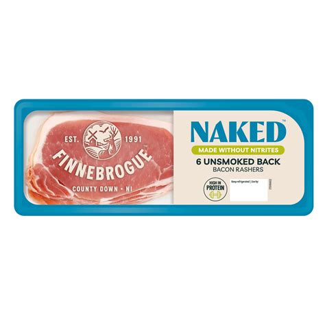 Naked Unsmoked Back Bacon Rashers Standard Finnebrogue