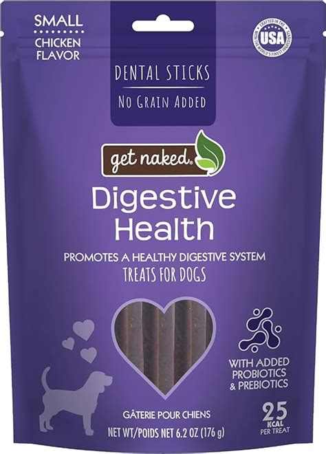 Amazon Get Naked Grain Free Pouch Oz Digestive Health Dental Chew Sticks Small