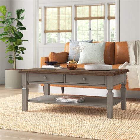 Sand Stable Bonas Solid Wood Coffee Table With Storage Reviews