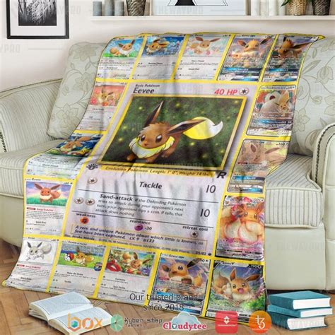 Anime Pokemon Eevee Evolution Form Blanket Hot Sale