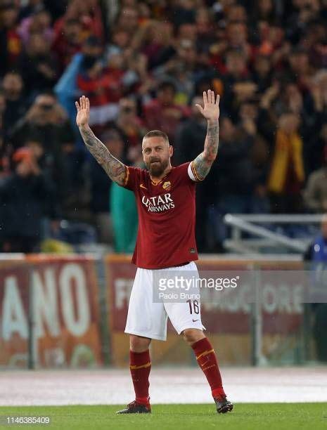 Daniele De Rossi Of As Roma Greets The Fans During His Last Match Of