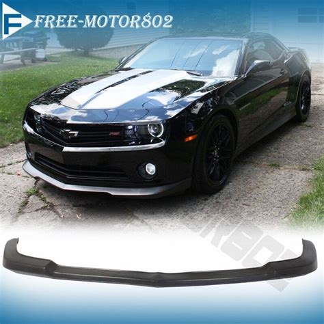 For 10 13 Chevy Camaro V6 Rs Only Front Bumper Lip Spoiler Bodykit Pu