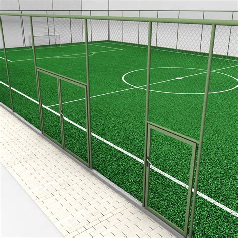 3d Model Football Soccer Stadium Field Low Poly Vr Ar Low Poly