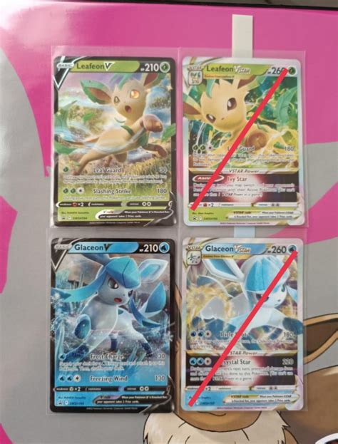 Leafeon Glaceon V Vstar Promo Pokemon Tcg Hobbies Toys Toys