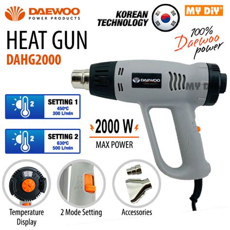 Mydiyhomedepot Daewoo W Heat Gun Dahg Hot Air Gun Industrial Use Hot Gun With