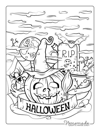 Advanced Halloween Coloring Pages To Print