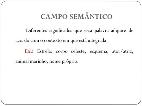 Campo Semântico O Que É – Campo semântico: características, tipos e ...