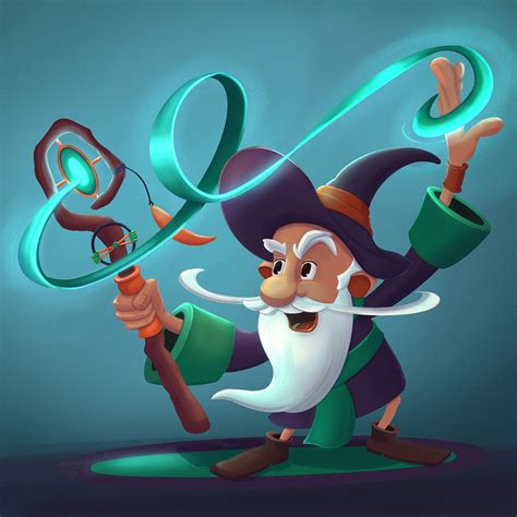 Иллюстрация Персонаж маг для настольной игры в стиле game dev,