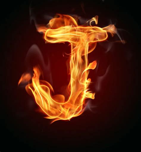 Fiery Font For Hot Flame Design Letter L — Stock Photo © Ozerina 18075397