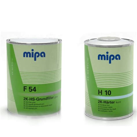Mipa F54 Primer Grundierfiller (4L) & H10 Hardener - Automotive Paint ...