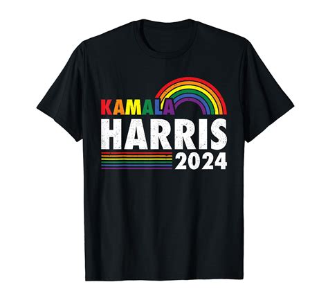 Kamala Harris Rainbow Gay Pride LGBT Election T Shirt Walmart