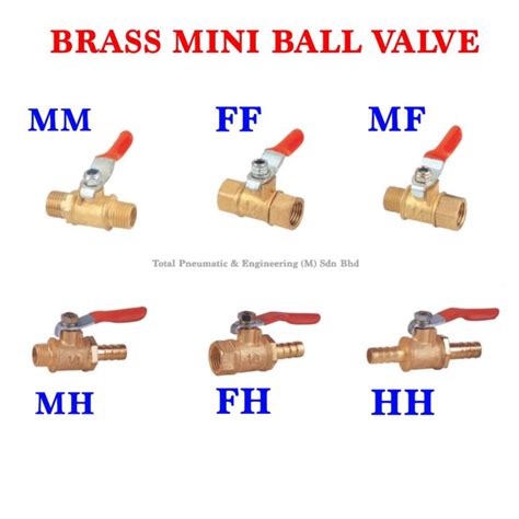 Brass Mini Ball Valve 14” Male Female Thread Hose Water Oil Air Gas Fuel Shutoff Pipe Valve