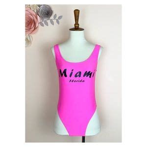 Heat Swim New Hot Pink Neon Miami Onepiece Swimsuit Poshmark