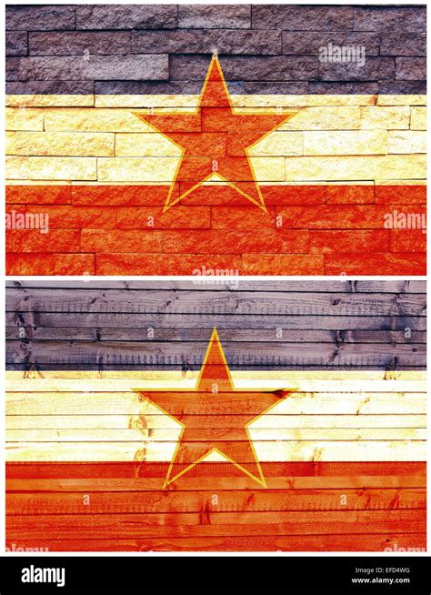 Vintage wall flag of former Yugoslavia Stock Photo - Alamy