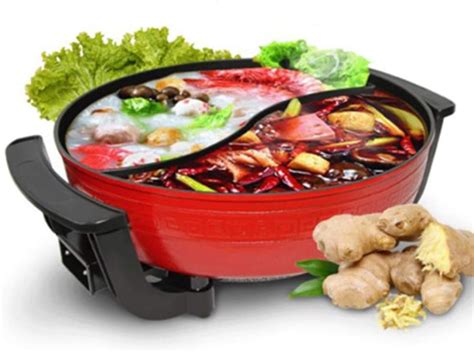 Amazon W L Electric Hot Pot Double Soup Pot Kitchen Indoor Smokeless Pot Multi