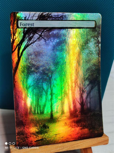 X Forest Foil Borderless Full Art Custom Basic Land Mtg Etsy