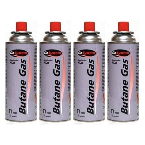 Go System Butane Camping Gas Cartridge 220g Pack Of 4