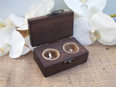 Rustic Ring Bearer Box Reclaimed Wood Ring Box Wood Ring Box Etsy