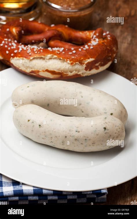 White Bavarian Sausages Stock Photo - Alamy