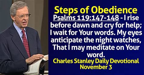 Charles Stanley Daily Devotional November 3 2024 Steps Of Obedience