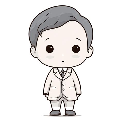 Premium Vector Vector Illustration Of A Cartoon Boy Wearing A Lab