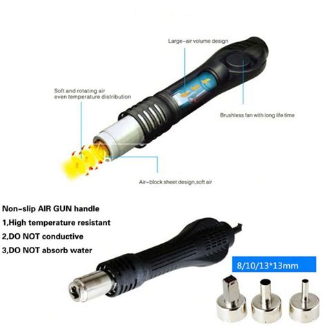 Hot Air Soldering Station 700W Soldering Station Desoldering Station Rework Station 858D SMD