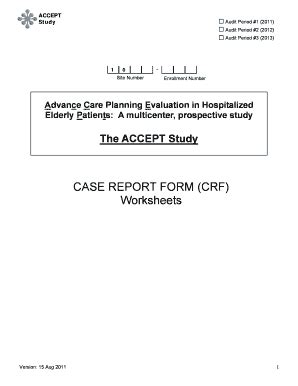 Fillable Online Case Report Form Crf Worksheets Thecarenetca Fax