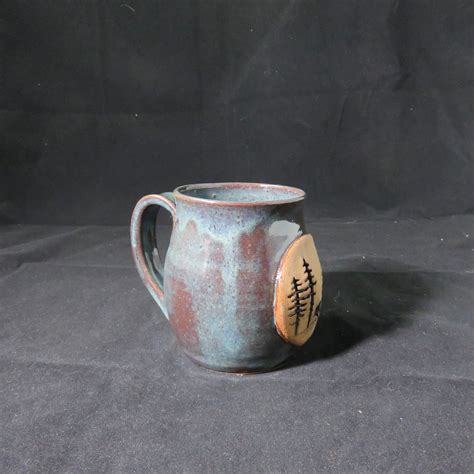 Green Handmade Ceramic Pottery Mug Oz Coffee Mug Outdoorsman Mug