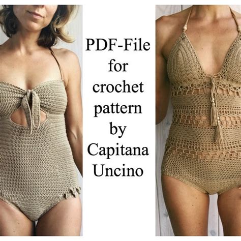 Pdf File For Crochet Pattern Indira Top Sizes Xs L Bikini Etsy