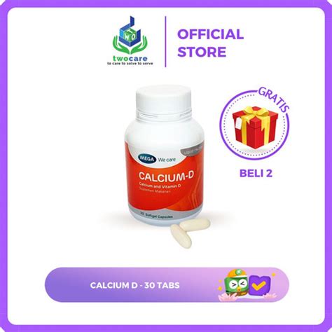 Jual Mega We Care Calcium D 30 Kapsul Vitamin D Suplemen Kesehatan