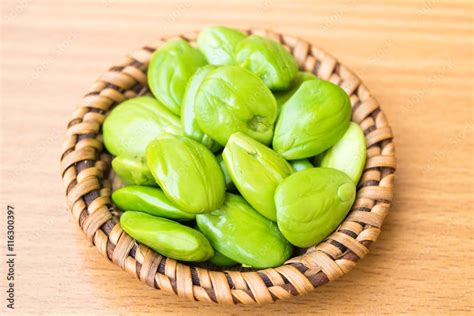 Fresh And Ripe Parkia Speciosa Or Bitter Bean Twisted Cluster Bean