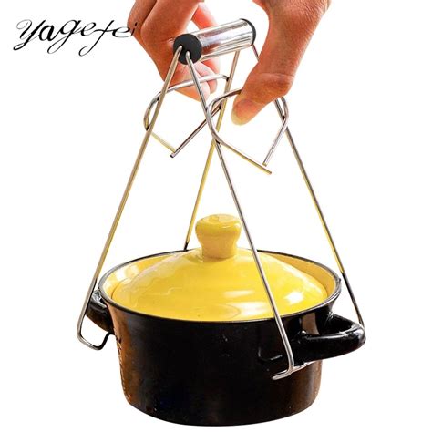 Stainless Steel Hot Bowl Clip Foldable Dish Plate Clamp Gripper Pot Holder Clip Anti Scald