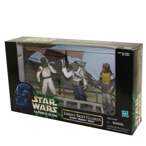 Star Wars Power Of The Force Jabbas Skiff Guards Needless Toys And