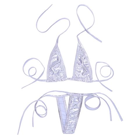 Sexy Women Shiny Micro String Bikini Swimsuit Lingerie G String Underwear EBay