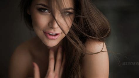 Women Face Open Mouth Brunette Depth Of Field Portrait Looking At Viewer HD Wallpaper