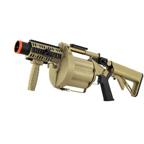 Ics Airsoft M32a1 Glm 6 Round Revolving Grenade Launcher Tan