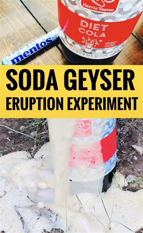 Soda Geyser Eruption Experiment - Science for Kids - Glitter On A Dime