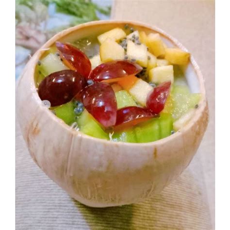 Jual Puding Batok Kelapa Campur Buah Segar Pudding Enak Segar Kelapa